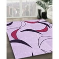 thumbnail image 3 of Ahgly Tapis d'Intérieur Lavable en Machine Carré Transitionnel Orchidée Violet, 7 Pieds Carré, 3 of 7