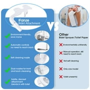 Ultra-Slim Bidet Attachment for Toilet, 2 Nozzle with Self Cleaning, Non-Electric White, 1 Pack, 15inch