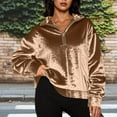 thumbnail image 2 of Horkkom Quarter Zip Pullover Women Velvet Soft Fleece Sweatshirts Casual Long Sleeve Sweatshirt S, 2 of 7