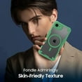 thumbnail image 4 of KOMI for iPhone SE 4 Case: for iPhone SE 4th Gen 2025 Case, Translucent Matte Back Compatible with Magsafe Magnetic Slim Shockproof Protective Case with Lanyard Strap Phone Cover, Green, 4 of 5