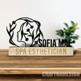 thumbnail image 4 of Craftnamesign Custom Wooden Esthetician Desk Name Plate, Skin Therapist Metal Nameplate for desk, 4 of 5