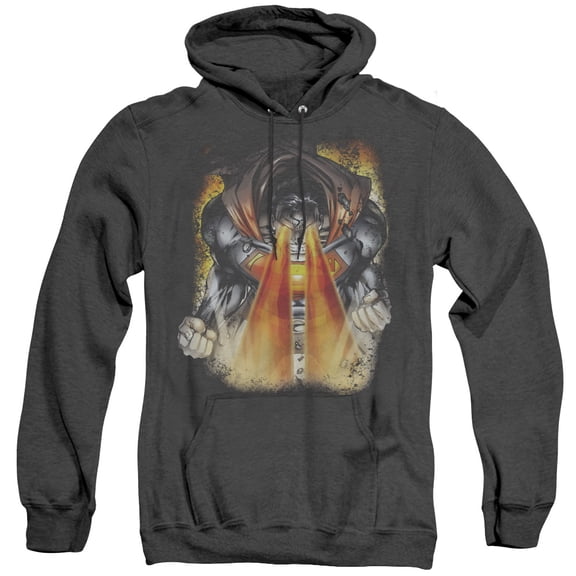 Superman Cover 218 Adult Heather Hoodie Sweatshirt Black