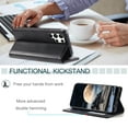 thumbnail image 5 of TECH CIRCLE Case For Galaxy S22 Ultra Case, Slim PU Leather Flip Folio Case Card Holders Kickstand Magnetic Shockproof Protective TPU Inner Wallet Cover for Samsung Galaxy S22 Ultra 6.8" 2022,Black, 5 of 7