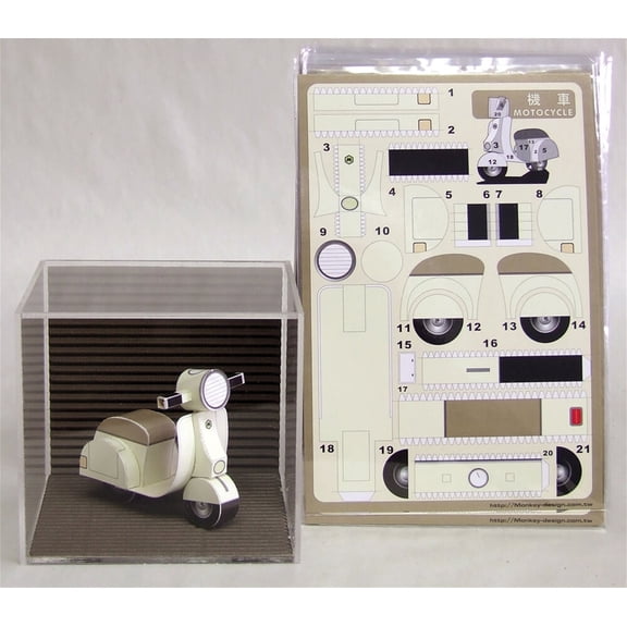 "Scooter Postcard, Cut-Out Model"