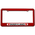 thumbnail image 1 of Maryland Love with Hearts License Plate Tag Frame, Multiple Colors, 1 of 1
