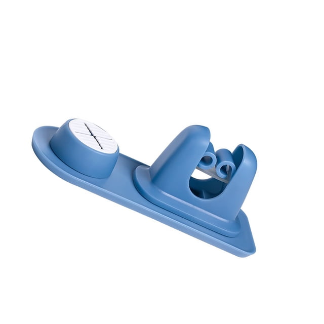 Naiovety Mopas sin perforaciones montadas en la pared 2 en 1, gancho colgante para tubería, estante de almacenamiento multiusos, Clip a prueba de Accesorios de baño Azul Naiovety HA065072-03B