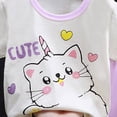 thumbnail image 4 of UAYOTSE Toddler Girls Kids Pajamas Pjs Short Sleeve Snug fit 12M-8Y 2pcs Soft Jammies Loungewear Short Sleeve Pjs,Sizes 3-6 Months, 4 of 4