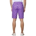 thumbnail image 3 of INSPIRE CHIC Men's Shorts Polka Dots Flat Front Summer Chino Golf Shorts 38 Purple, 3 of 6