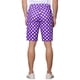 thumbnail image 3 of Pantalones Cortos Polka Dots de Verano para Hombre INSPIRE CHIC, Frente Plano, Chino, Golf, Talla 32, Púrpura, 3 of 6