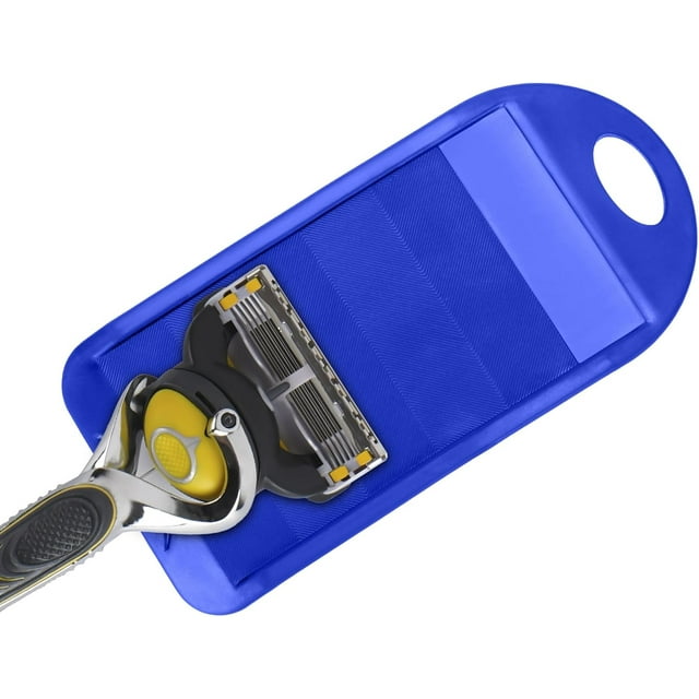 Linkidea Portable Rubber Razor Blade Sharpener, Useful Tools for Shaver and Trimmer Cleaning, Glide Sharpener for Razor Blade, Compatible with Fusion 5 Power, Fusion 5 ProGlide (Blue)