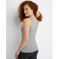thumbnail image 3 of Hanes Women's Scoopneck Cotton Jersey Tank Light Steel 2XL, 3 of 5