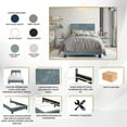 thumbnail image 7 of Castle Place Chic Corduroy Velvet Upholstered Twin Bed, Light Blue, 7 of 7