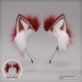 thumbnail image 3 of Diadema con orejas de bestia hecha a mano, tocado de lolita con orejas de gato de imitación, clip de cola KC, oreja de animal de níspero, lolita, fácil de usar, 3 of 5