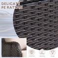 thumbnail image 3 of Ovios 4 Pieces Outdoor Patio Furniture Wicker Patio Sectional Sofa with Loveseat for Backyard, 3 of 6