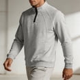 thumbnail image 6 of ZUBKTE Men's Quarter Zip Cotton Pullover Lightweight Mock Neck Sweatshirt Casual Long Sleeve Shirts M-3XL, 6 of 7