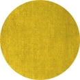 thumbnail image 1 of Ahgly Company Indoor Round Oriental Yellow Industrial Area Rugs, 4' Round, 1 of 4