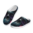 thumbnail image 2 of Disketp Punk Style Blue Haired Skull Women's Men's Slippers Plush Slip-On House Slipper for Winter Indoor Soft Cushion Non-slip Fluffy Slides Slippers-39/40, 2 of 7