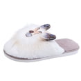 thumbnail image 2 of Pantuflas de felpa con punta abierta para mujer Wmkox8yii  hj789, 2 of 5