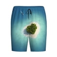 thumbnail image 4 of Naloa Paradise Island Men's Short Pajama Pants, Lounge Comfort Shorts with Elasticized Waistband and Side Pockets - 3X-Large, 4 of 9