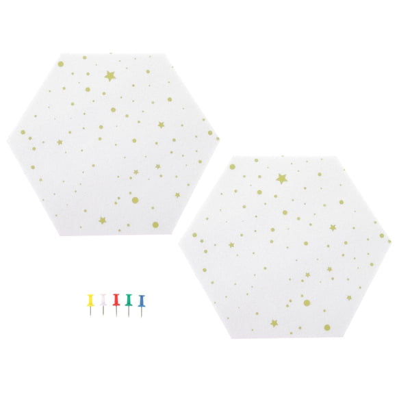 2pcs Hexagon Felt Wall Stickers Felt Wall Decals Wall Decorative Stickers Home Decors