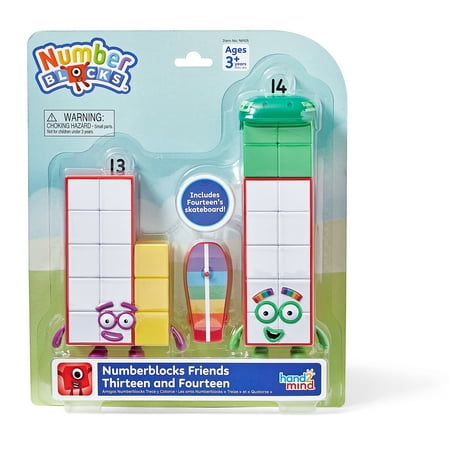 hand2mind Numberblocks Friends Thirteen and Fourteen Figures, Numbers for Toddlers, Math Toys for Kids 3-5, Small Figurines for Kids, Preschool Learning & Education Toys, Birthday Gifts for Kids