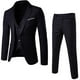 thumbnail image 1 of Conjunto de traje ajustado de 3 piezas para hombre, chaqueta sólida con un botón, chaleco, pantalones, conjunto de negocios, 1 of 3
