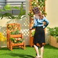 thumbnail image 4 of Gymax 2-Tier Wooden Raised Garden Bed Container w/2 Cylindrical Planter Boxes & Trellis, 4 of 10