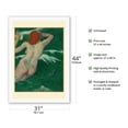 thumbnail image 2 of In the Waves (Dans les Vagues) - From an Original Color Painting by Paul Gauguin c.1889 - Fine Art Rolled Canvas Print 27in x 40in, 2 of 4