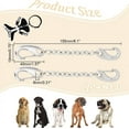 thumbnail image 2 of 2 Pcs Dog Collar Safety Clips 304 Stainless Steel Silver 6.1 Inch Snap-on Leash Connector for Dog Prong Collar Backup grey DIY, 2 of 7