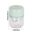 thumbnail image 3 of MERILER Portable Electric Mini Food Processor - USB Rechargeable, 250ML Capacity, High-Performance Motor for Garlic, Ice, Spices and More - Easy to Clean and Safe BPA-Free Material, 3 of 7