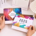 thumbnail image 5 of 1Pc Desktop Calendars for 2025, 2024-2025 Standing Flip Desktop Calendar, 18 Months School Year Calendars with Planner Stickers, Standing Flip Desktop Calendar with Monthly Summary, B, 5 of 8