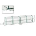 thumbnail image 2 of Beran7 Mini Greenhouse, Portable Tunnel Green House with Roll-Up Zippered Doors, UV Waterproof Cover, Steel Frame，Green，13' x 3' x 2.5', 2 of 9