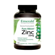 Emerald Labs Zinc 25mg (Pure Albion) to Support Immune Health, Cell Function, and Metabolism - 90 Vegetable Capsules