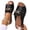 Black, variant on Extra Wide Wedge Sandals for Women Round Open Toe Thick Platform Beach Slides Solid Color Memory Foam Summer Vacation Flip Flops