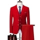 thumbnail image 3 of Conjunto de trajes de negocios para hombre, chaqueta de Color sólido de alta gama, blazer personalizado de marca de gran tamaño, 3 piezas, 3 of 5