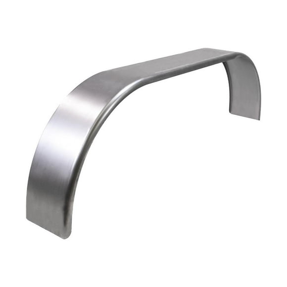 Husky Towing Trailer Fender F0009 Two Wheel Straight; Fits 15 to 16 Inch Wheels; 1 Inch Front Radius and 90 Degree Angle Back; Unlighted; Oil Coated; Raw; 16 Gauge Cold Rolled Steel; 20.5 Pound Weight