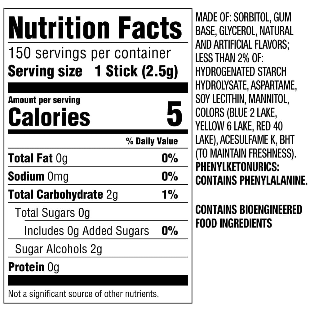 Wrigley's Gum 5, React 2 Mint, 15 Count (Pack of 10)