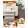 thumbnail image 6 of Dog Stairs for Small Dogs,17.5" H,4-Step Dog Steps for High Bed Couch and Sofa,Pet Stairs for Dogs and Cats Climbing with Non-Slip Bottom and Washable Cover,Light Grey, 6 of 7