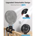 thumbnail image 3 of Ventilador portátil para cochecito, uso como banco de energía, 65 H, 12000 mAh, ventilador con batería, trípode flexible, ventilador para asiento de coche de bebé con sincronización, mini ventilador p, 3 of 7