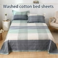 thumbnail image 3 of YIEMEEN Washed Cotton Bed Sheet with Comfort Polyester Fade Resistant Pattern Healthy Dye Bedding Sheet for Family Use, 3 of 21