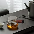 thumbnail image 1 of Tetera de Cristal Con Mango de Madera Perfecl Estilo A, 1 of 8