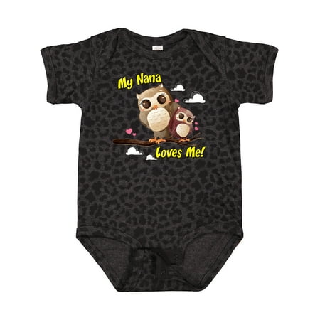 

Inktastic My Nana Loves Me Owl Gift Baby Boy or Baby Girl Bodysuit