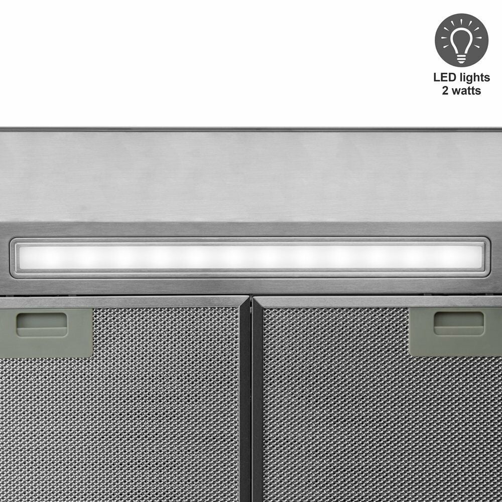 LiveTech Stainless Steel 30" Under Cabinet *DUCTED* Range Hood 400 CFM *DUCTED* *DUCTED* *DUCTED*