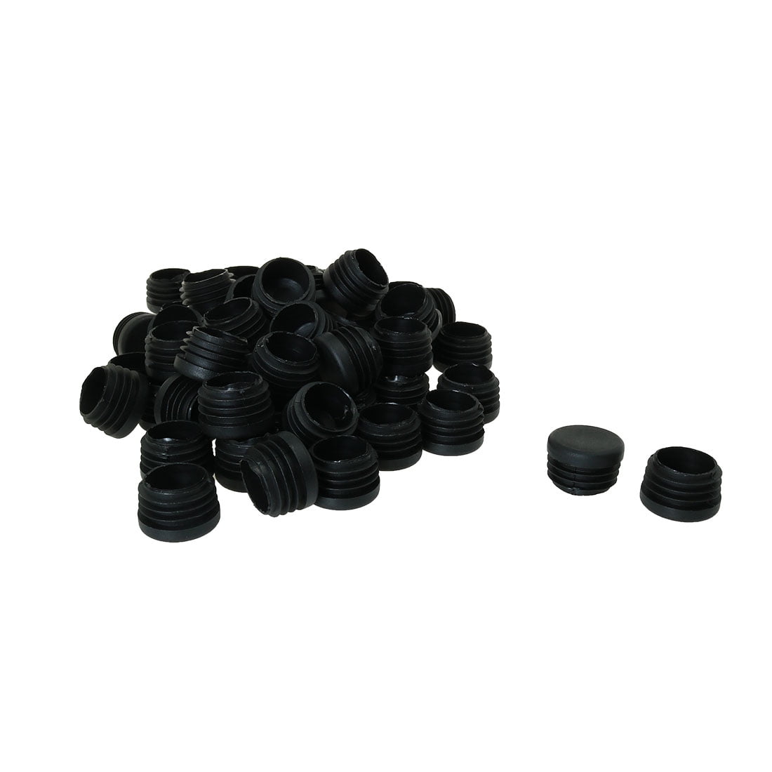 Plastic Round Tube Insert Glide End Cap 25mm/1' OD 60pcs Protect Furniture Feet