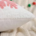 thumbnail image 5 of Clearance! White Christmas Throw Pillow Cover 18x18 Inch, Plush Snowflake Embroidery Decorative Cushion Case, Pillow Cases for Sofa Couch Bedroom Indoor Home Christmas Decor, 5 of 9