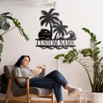 thumbnail image 4 of AOLOA Personalized Beach Metal Signs, Custom Palm Trees Metal Name Sign, Custom Signs Outdoor Metal, Outdoor Metal Family Name Sign, Custom Cabin Sign, Beach House Decor, Coastal Wall Decor(10inches), 4 of 8