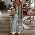 thumbnail image 2 of Summer Savings! Enjoytime Plus Size Sun Dresses for Women Fashion Boho Floral Print V Neck Dress Sleeveless Spaghetti Strap A-Line Women's Birthday Dresses Gift, 2 of 5