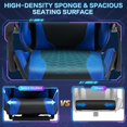 thumbnail image 6 of BUPPLEE Ergonomic Adjustable PVC Game Desk Chair, 360° Swivel & 90°-135° Recline, Height Adjustable Office Chair for Home, Red, Blue, Black, White, 6 of 11