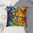 thumbnail image 2 of Pratyus Butterflies Rainbow Colors Pillow Cases with Zipper Home Decor for Living Room Bedroom Cushion Outdoor Aesthetic Decorative Pillowcase 1PC 12x12in, 2 of 5