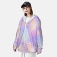 thumbnail image 3 of Kdxio Fish Scale1 Print Women Men Sun Protection UPF 50+ Jackets Zip Up Long Sleeve Hoodie Hiking Lightweight with Pockets, 3 of 7